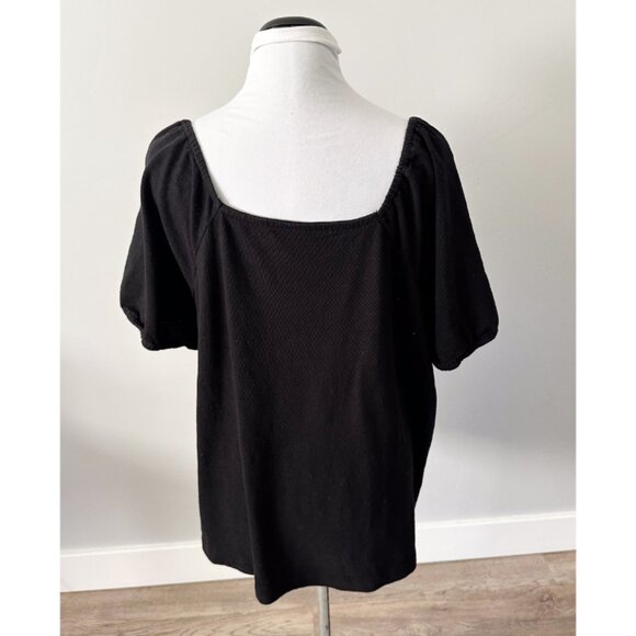 Lane Bryant Square-Neck Button-Front Puff Sleeve Top - Picture 6 of 10